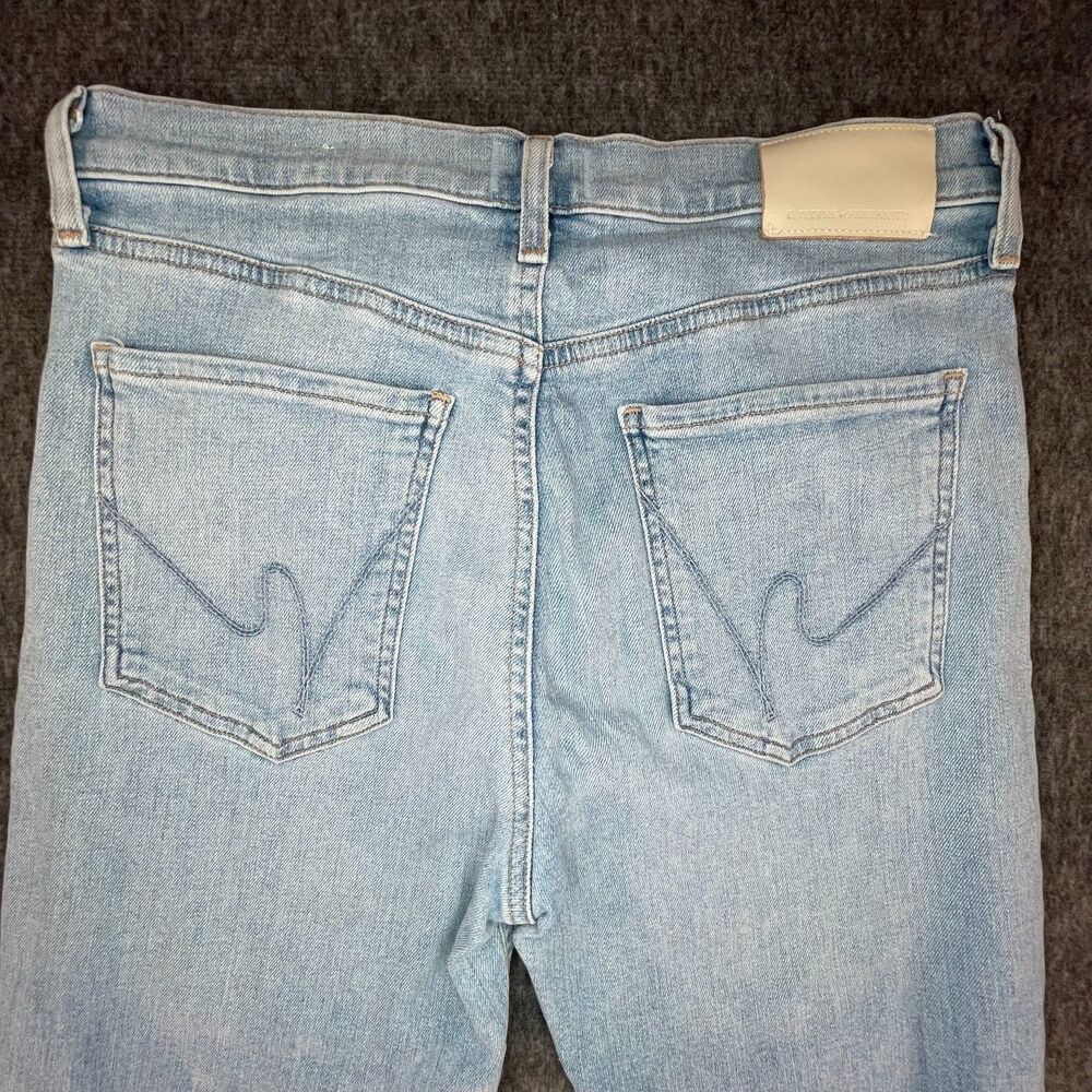 Citizens of Humanity Light Wash Raw Hem Jeans 29 High Rise Straight Crop Y2K - Picture 14 of 15